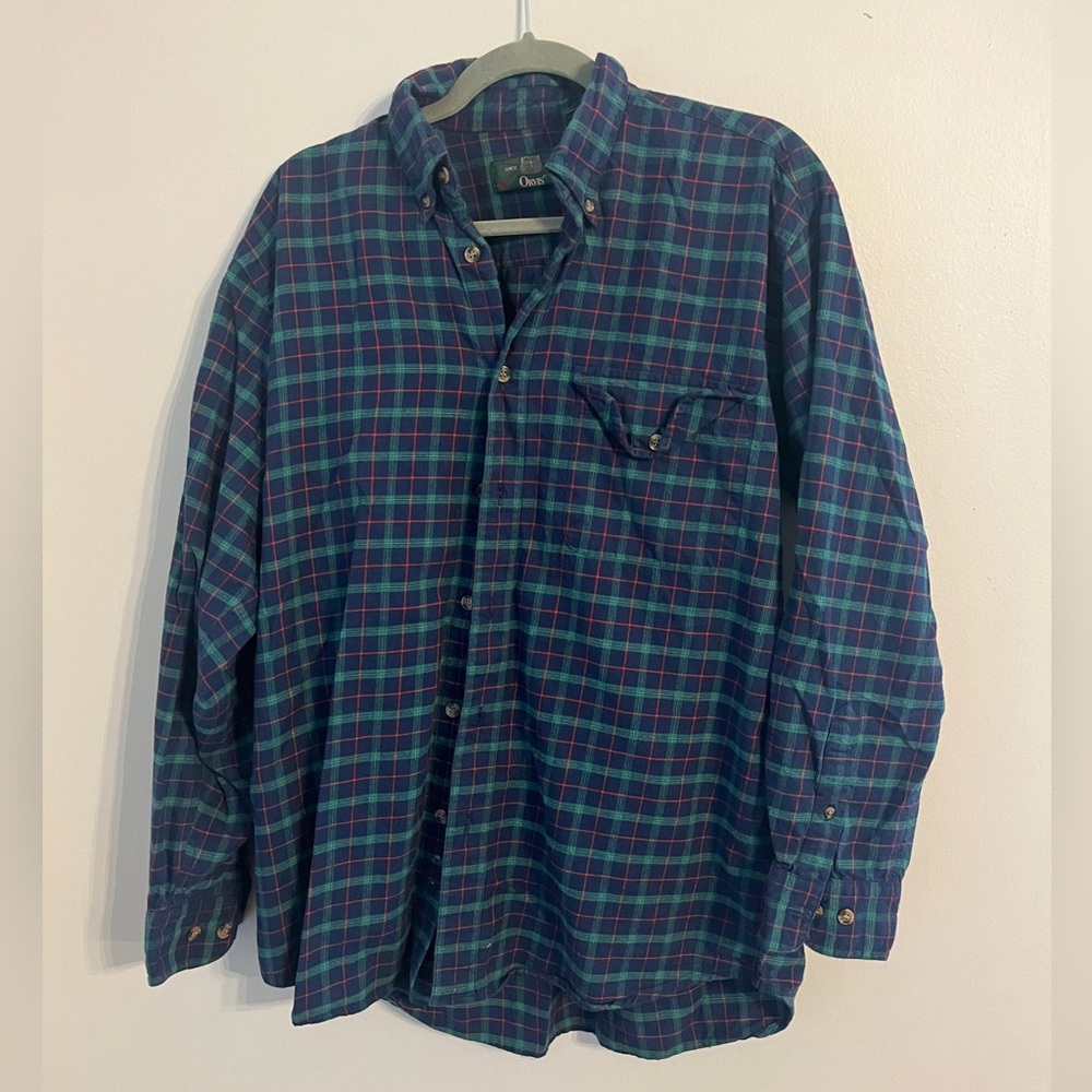 Blue/Green Orvis button down